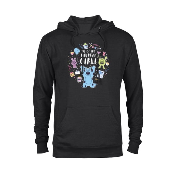 Disney and Pixar’s Monsters, Inc. Sis of the Birthday Girl - Pullover Hoodie for Adults - Customized-Black