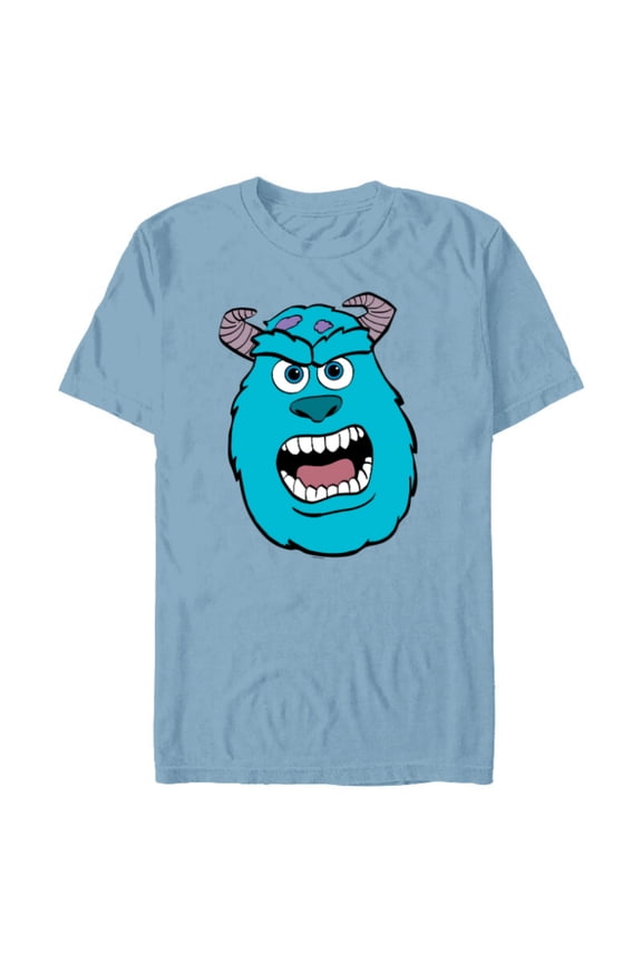 Disney and Pixar’s Monsters, Inc. Sulley Big Face Costume - Short Sleeve Blended T-Shirt for Adults - Customized-Ocean Blue