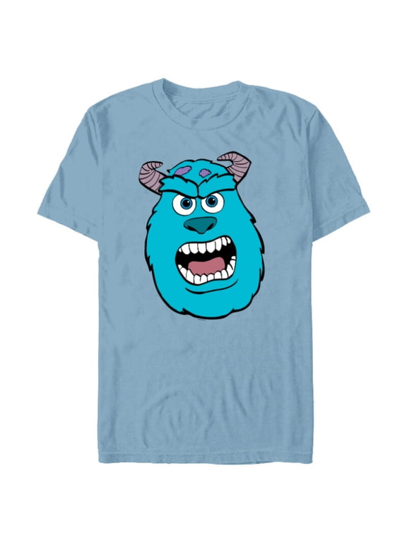 Disney and Pixar’s Monsters, Inc. Sulley Big Face Costume - Short Sleeve Blended T-Shirt for Adults - Customized-Ocean Blue