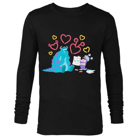 Disney and Pixar’s Monsters, Inc. Sulley Boo Kitty Hearts - Long Sleeve T-Shirt for Men - Customized-Black