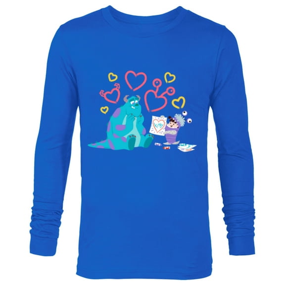 Disney and Pixar’s Monsters, Inc. Sulley Boo Kitty Hearts - Long Sleeve T-Shirt for Men - Customized-Royal