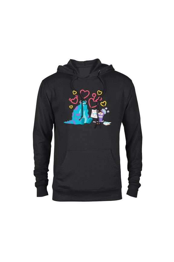 Disney and Pixar’s Monsters, Inc. Sulley Boo Kitty Hearts - Pullover Hoodie for Adults - Customized-Black