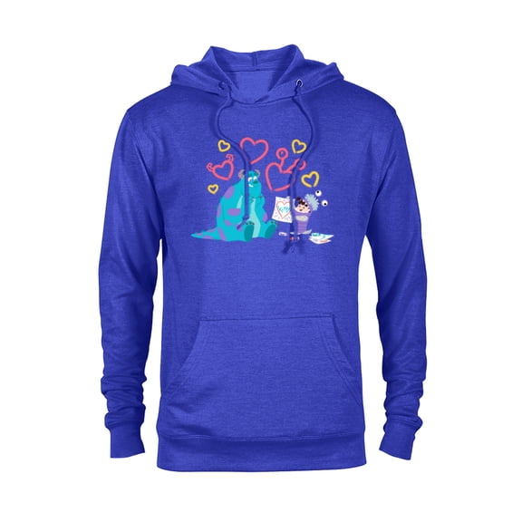 Disney and Pixar’s Monsters, Inc. Sulley Boo Kitty Hearts - Pullover Hoodie for Adults - Customized-Royal Heather