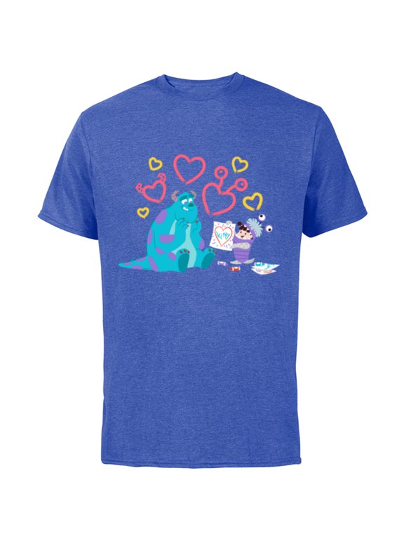 Disney and Pixar’s Monsters, Inc. Sulley Boo Kitty Hearts - Short Sleeve Cotton T-Shirt for Adults - Customized-Royal Heather