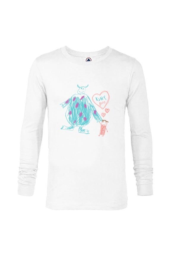Disney and Pixar's Monsters, Inc. Sulley Kitty and Boo - Long Sleeve T-Shirt for Men - Customized-White