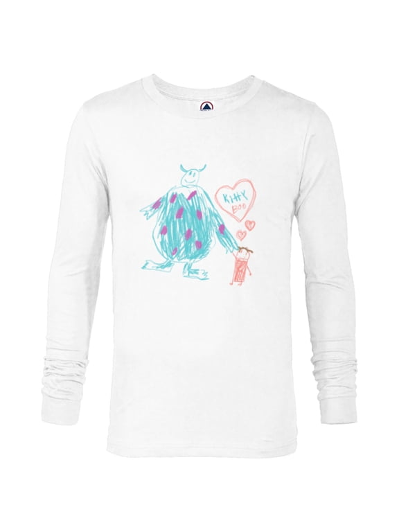 Disney and Pixar's Monsters, Inc. Sulley Kitty and Boo - Long Sleeve T-Shirt for Men - Customized-White