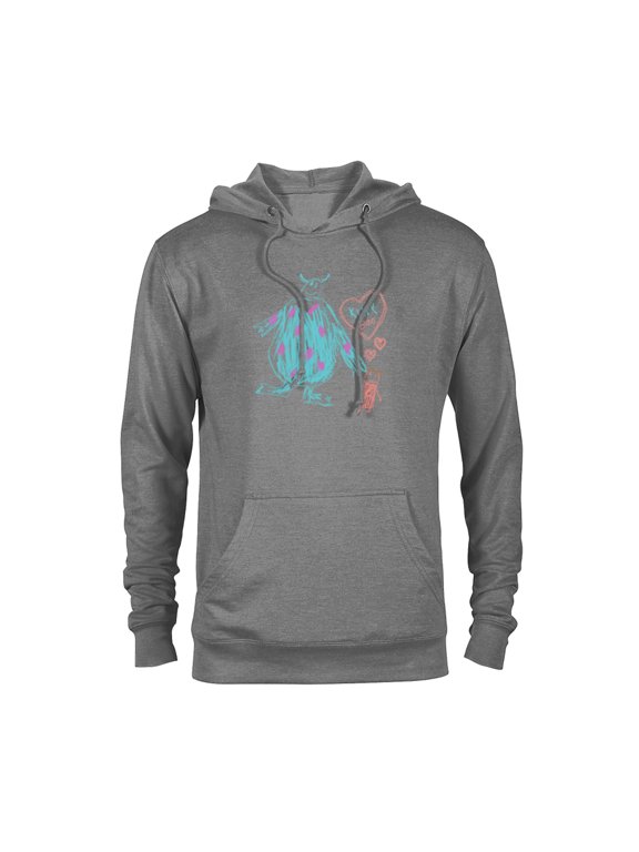 Disney and Pixar's Monsters, Inc. Sulley Kitty and Boo - Pullover Hoodie for Adults - Customized-Athletic Heather