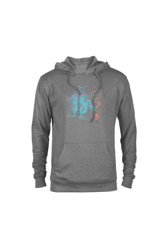 Disney and Pixar's Monsters, Inc. Sulley Kitty and Boo - Pullover Hoodie for Adults - Customized-Athletic Heather