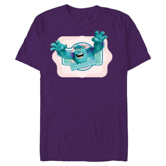 Disney and Pixar’s Monsters Inc Sulley Roooooar - Short Sleeve Blended T-Shirt for Adults - Customized-Purple