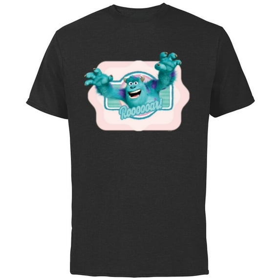 Disney and Pixar’s Monsters Inc Sulley Roooooar - Short Sleeve Cotton T-Shirt for Adults - Customized-Black