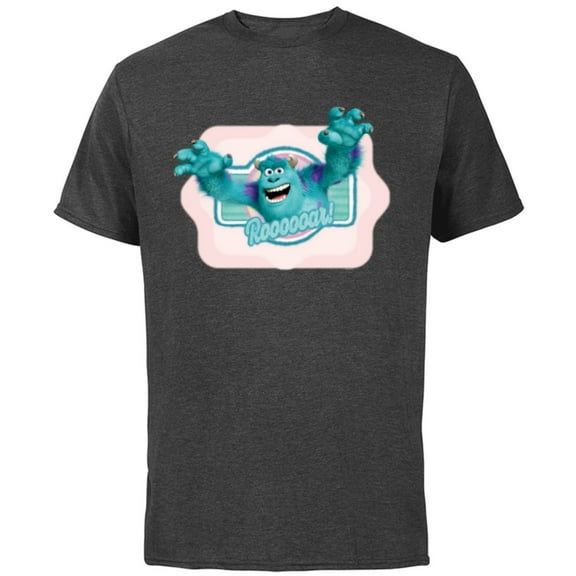 Disney and Pixar’s Monsters Inc Sulley Roooooar - Short Sleeve Cotton T-Shirt for Adults - Customized-Charcoal