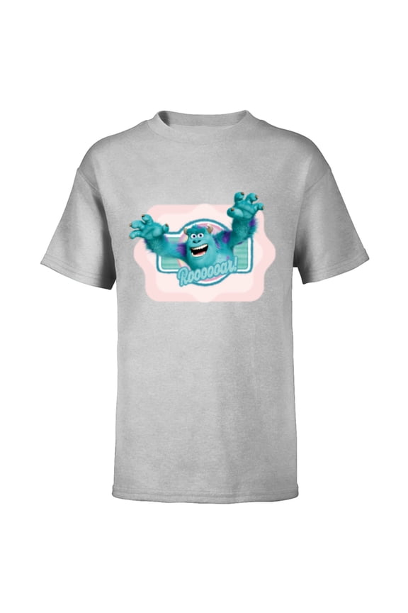 Disney and Pixar’s Monsters Inc Sulley Roooooar - Short Sleeve T-Shirt for Kids - Customized-Athletic Heather