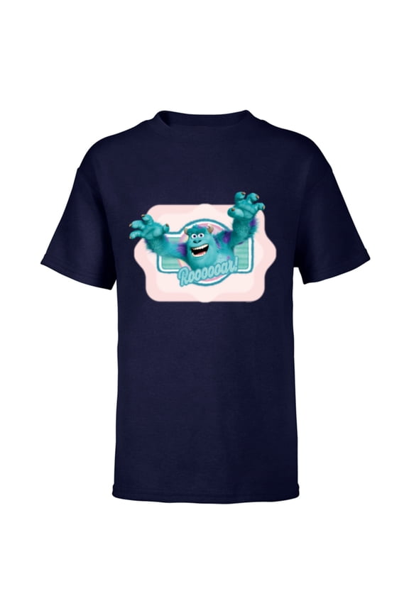 Disney and Pixar’s Monsters Inc Sulley Roooooar - Short Sleeve T-Shirt for Kids - Customized-Navy