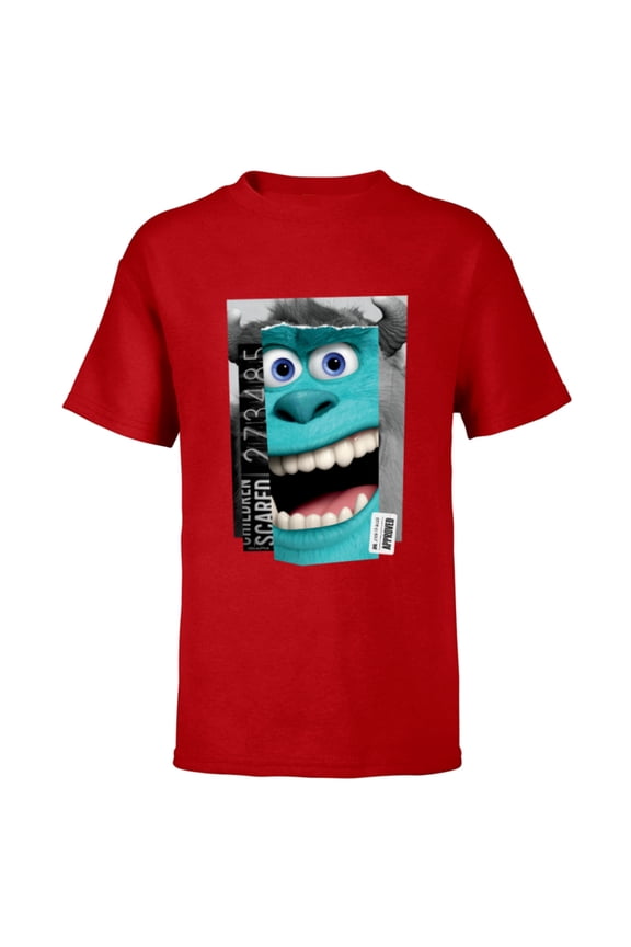 Disney and Pixar’s Monsters, Inc. Sulley Top Scarer - Short Sleeve T-Shirt for Kids - Customized-Red