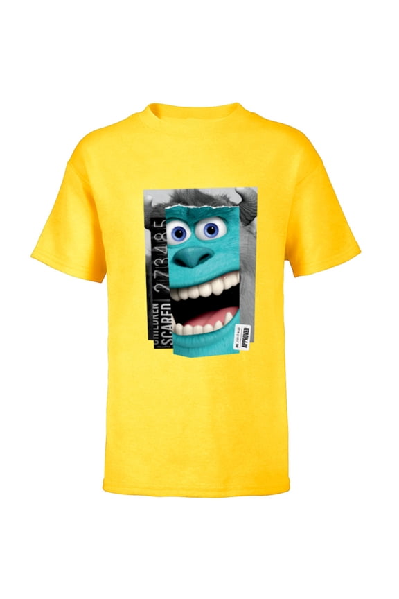 Disney and Pixar’s Monsters, Inc. Sulley Top Scarer - Short Sleeve T-Shirt for Kids - Customized-Yellow