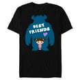 thumbnail image 1 of Disney and Pixar’s Monsters Inc Sulley and Boo Best Friends - Short Sleeve Blended T-Shirt for Adults - Customized-Black, 1 of 5