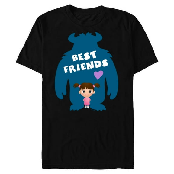Disney and Pixar’s Monsters Inc Sulley and Boo Best Friends - Short Sleeve Blended T-Shirt for Adults - Customized-Black