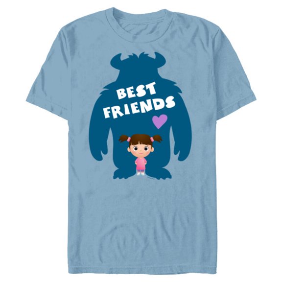 Disney and Pixar’s Monsters Inc Sulley and Boo Best Friends - Short Sleeve Blended T-Shirt for Adults - Customized-Ocean Blue