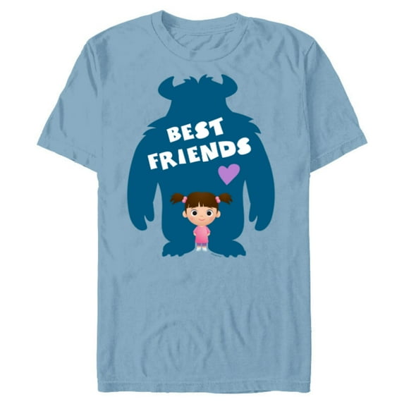 Disney and Pixar’s Monsters Inc Sulley and Boo Best Friends - Short Sleeve Blended T-Shirt for Adults - Customized-Ocean Blue