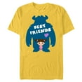 thumbnail image 1 of Disney and Pixar’s Monsters Inc Sulley and Boo Best Friends - Short Sleeve Blended T-Shirt for Adults - Customized-Yellow, 1 of 5