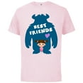thumbnail image 1 of Disney and Pixar’s Monsters Inc Sulley and Boo Best Friends - Short Sleeve Cotton T-Shirt for Adults - Customized-Soft Pink, 1 of 5