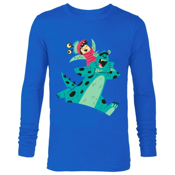 Disney and Pixar’s Monsters Inc Sulley and Boo Cutout - Long Sleeve T-Shirt for Men - Customized-Royal