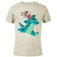 thumbnail image 1 of Disney and Pixar’s Monsters Inc Sulley and Boo Cutout - Short Sleeve Blended T-Shirt for Adults - Customized-Yellow, 1 of 5