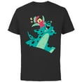 thumbnail image 1 of Disney and Pixar’s Monsters Inc Sulley and Boo Cutout - Short Sleeve Cotton T-Shirt for Adults - Customized-Black, 1 of 5