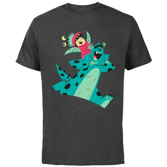 Disney and Pixar’s Monsters Inc Sulley and Boo Cutout - Short Sleeve Cotton T-Shirt for Adults - Customized-Charcoal