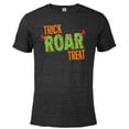 thumbnail image 1 of Disney and Pixar’s Monsters, Inc. Trick ROAR Treat Halloween - Short Sleeve Blended T-Shirt for Adults - Customized-Black Snow Heather, 1 of 5