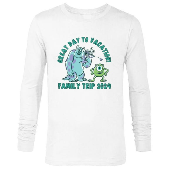 Disney and Pixar’s Monsters, Inc. Vacation Family Trip 2024 - Long Sleeve T-Shirt for Men - Customized-White