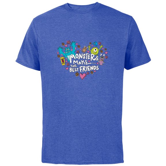 Disney and Pixar’s Monsters Make the Best Friends - Short Sleeve Cotton T-Shirt for Adults - Customized-Royal Heather