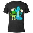thumbnail image 1 of Disney and Pixar’s Monsters Mike and Sulley St. Patrick’s Day - Short Sleeve Blended T-Shirt for Adults - Customized-Black, 1 of 5