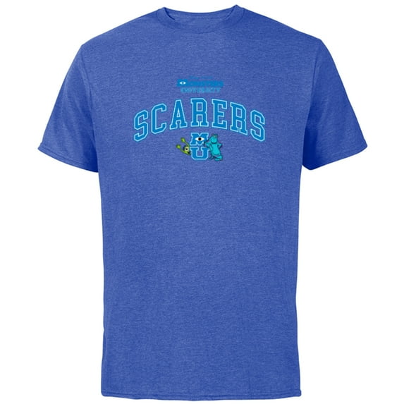 Disney and Pixar’s Monsters University Scarers 13 Collegiate- Short Sleeve Cotton T-Shirt for Adults - Customized-Royal Heather