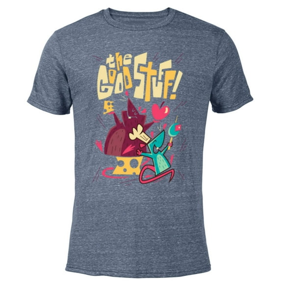 Disney and Pixar’s Ratatouille Remy Emile The Good Stuff - Short Sleeve Blended T-Shirt for Adults - Customized-Navy Heather