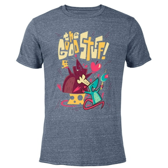 Disney and Pixar’s Ratatouille Remy Emile The Good Stuff - Short Sleeve Blended T-Shirt for Adults - Customized-Navy Heather