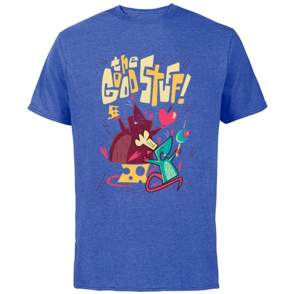 Disney and Pixar’s Ratatouille Remy Emile The Good Stuff - Short Sleeve Cotton T-Shirt for Adults - Customized-Royal Heather