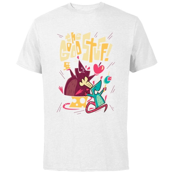 Disney and Pixar’s Ratatouille Remy Emile The Good Stuff - Short Sleeve Cotton T-Shirt for Adults - Customized-White