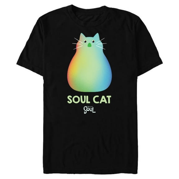 Disney and Pixar's Soul Cat T-Shirt- Short Sleeve Blended T-Shirt for Adults - Customized-Black