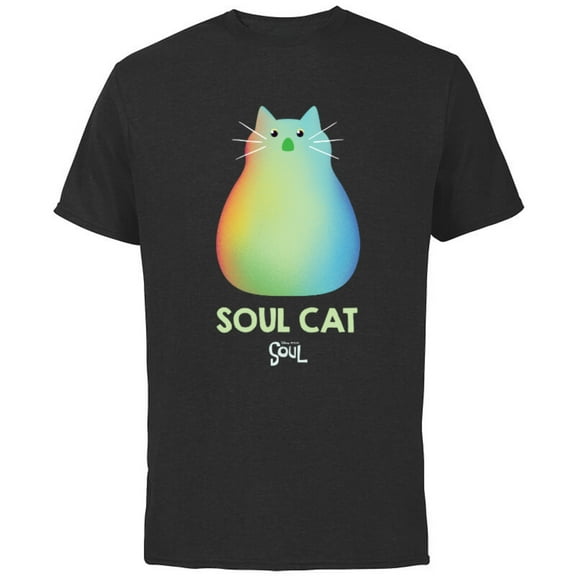 Disney and Pixar's Soul Cat T-Shirt - Short Sleeve Cotton T-Shirt for Adults - Customized-Black