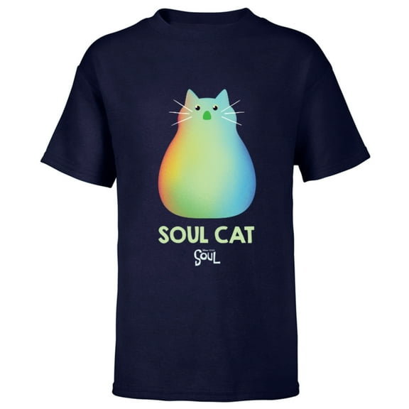 Disney and Pixar's Soul Cat T-Shirt - Short Sleeve T-Shirt for Kids - Customized-Navy