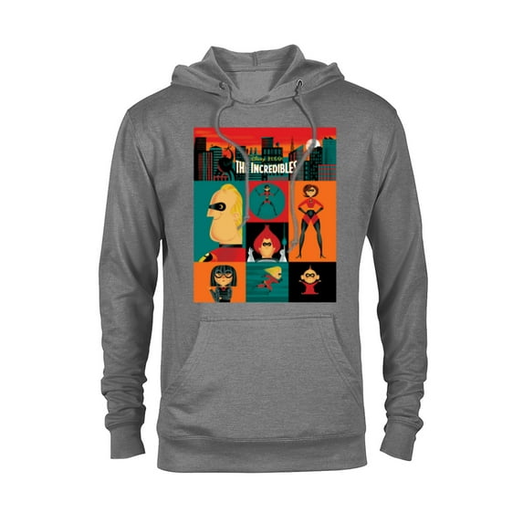 Disney and Pixar's The Incredibles Color Block - Pullover Hoodie for Adults – Customized-Graphite Heather