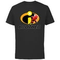 thumbnail image 1 of Disney and Pixar’s The Incredibles Dash Brother Family - Short Sleeve Cotton T-Shirt for Adults - Customized-Black, 1 of 5
