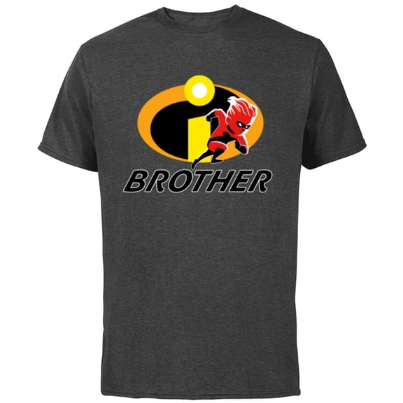 Disney and Pixar’s The Incredibles Dash Brother Family - Short Sleeve Cotton T-Shirt for Adults - Customized-Charcoal