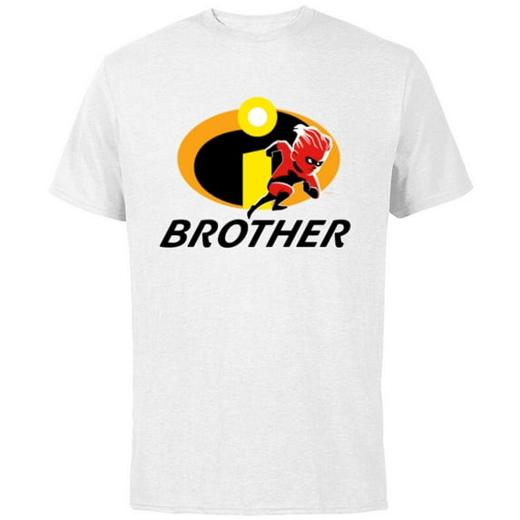 Disney and Pixar’s The Incredibles Dash Brother Family - Short Sleeve Cotton T-Shirt for Adults - Customized-White