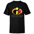 thumbnail image 1 of Disney and Pixar’s The Incredibles Dash Brother Family - Short Sleeve T-Shirt for Kids - Customized-Black, 1 of 5
