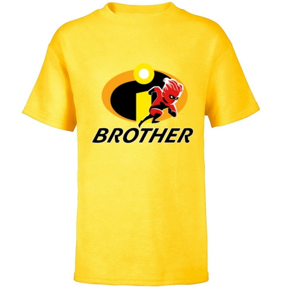 Disney and Pixar’s The Incredibles Dash Brother Family - Short Sleeve T-Shirt for Kids - Customized-Yellow