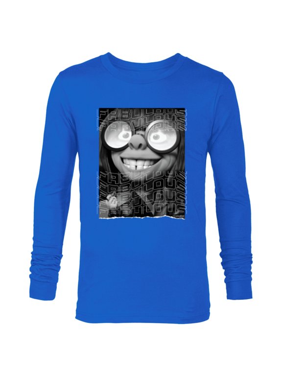 Disney and Pixar’s The Incredibles Edna Mode Fabulous Quote - Long Sleeve T-Shirt for Men - Customized-Navy