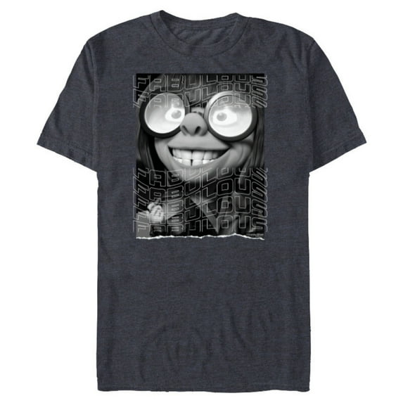 Disney and Pixar’s The Incredibles Edna Mode Fabulous Quote - Short Sleeve Blended T-Shirt for Adults - Customized-Navy Heather