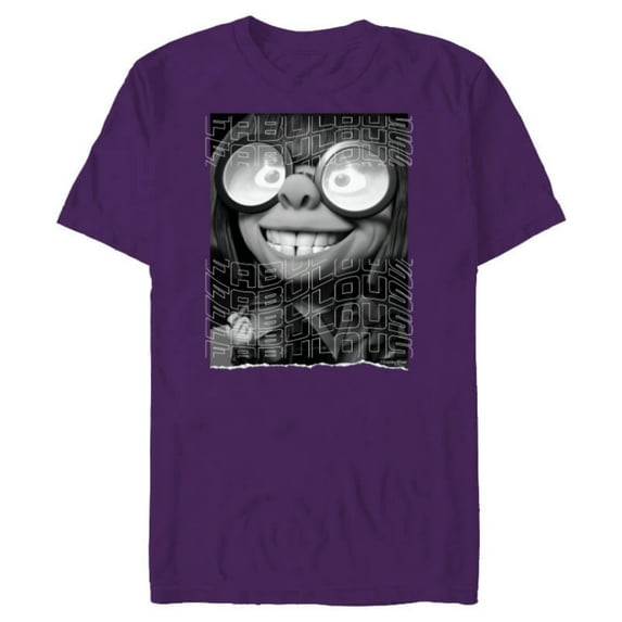 Disney and Pixar’s The Incredibles Edna Mode Fabulous Quote - Short Sleeve Blended T-Shirt for Adults - Customized-Purple
